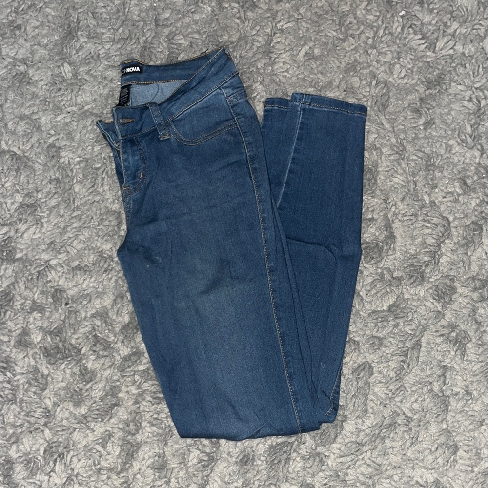 Fashion Nova Dark Blue Skinny Jeans